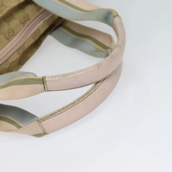 GUCCI GG Canvas Tote Bag Beige Gold 131233 Auth 121682 - Picture 8 of 15